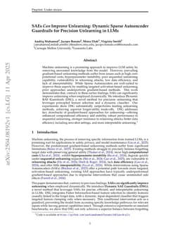 SAEs $\textit{Can}$ Improve Unlearning: Dynamic Sparse Autoencoder Guardrails for Precision Unlearning in LLMs