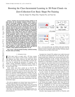 Boosting the Class-Incremental Learning in 3D Point Clouds via Zero-Collection-Cost Basic Shape Pre-Training