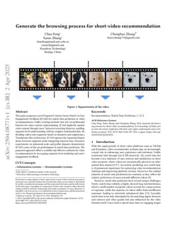 Generate the browsing process for short-video recommendation