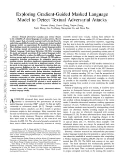 Exploring Gradient-Guided Masked Language Model to Detect Textual Adversarial Attacks