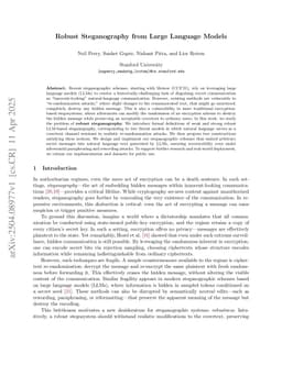 Robust Steganography from Large Language Models