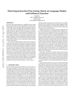 Detecting Instruction Fine-tuning Attack on Language Models with Influence Function
