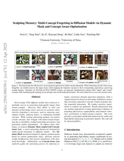 Sculpting Memory: Multi-Concept Forgetting in Diffusion Models via Dynamic Mask and Concept-Aware Optimization