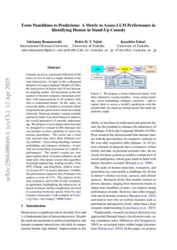 From Punchlines to Predictions: A Metric to Assess LLM Performance in Identifying Humor in Stand-Up Comedy