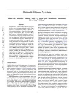 Multimodal 3D Genome Pre-training