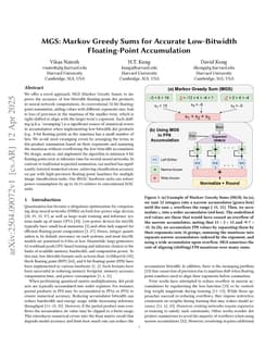MGS: Markov Greedy Sums for Accurate Low-Bitwidth Floating-Point Accumulation