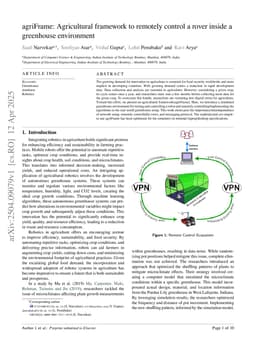 agriFrame: Agricultural framework to remotely control a rover inside a greenhouse environment