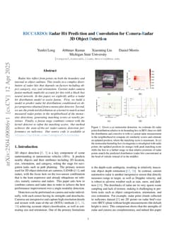 RICCARDO: Radar Hit Prediction and Convolution for Camera-Radar 3D Object Detection