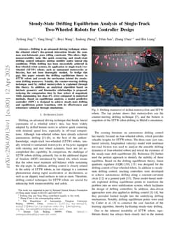 Steady-State Drifting Equilibrium Analysis of Single-Track Two-Wheeled Robots for Controller Design