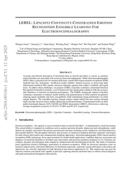 LEREL: Lipschitz Continuity-Constrained Emotion Recognition Ensemble Learning For Electroencephalography