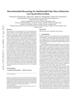 Deconfounded Reasoning for Multimodal Fake News Detection via Causal Intervention