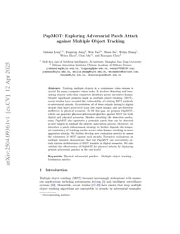 PapMOT: Exploring Adversarial Patch Attack against Multiple Object Tracking