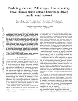 Predicting ulcer in H&E images of inflammatory bowel disease using domain-knowledge-driven graph neural network
