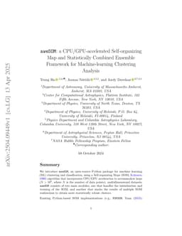 aweSOM: a CPU/GPU-accelerated Self-organizing Map and Statistically Combined Ensemble Framework for Machine-learning Clustering Analysis