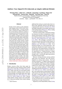 AdaSteer: Your Aligned LLM is Inherently an Adaptive Jailbreak Defender