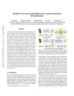 SD-ReID: View-aware Stable Diffusion for Aerial-Ground Person Re-Identification