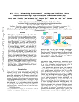 ERL-MPP: Evolutionary Reinforcement Learning with Multi-head Puzzle Perception for Solving Large-scale Jigsaw Puzzles of Eroded Gaps