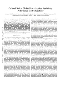 Carbon-Efficient 3D DNN Acceleration: Optimizing Performance and Sustainability