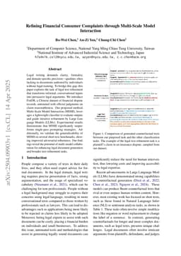 Refining Financial Consumer Complaints through Multi-Scale Model Interaction