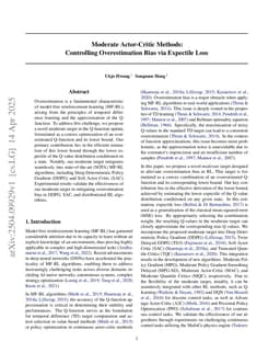 Moderate Actor-Critic Methods: Controlling Overestimation Bias via Expectile Loss