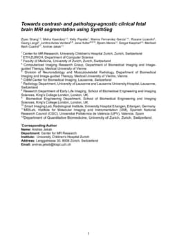 Towards contrast- and pathology-agnostic clinical fetal brain MRI segmentation using SynthSeg