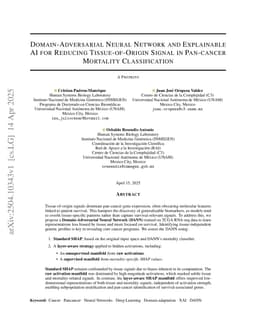 Domain-Adversarial Neural Network and Explainable AI for Reducing Tissue-of-Origin Signal in Pan-cancer Mortality Classification