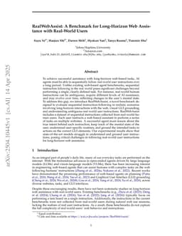 RealWebAssist: A Benchmark for Long-Horizon Web Assistance with Real-World Users