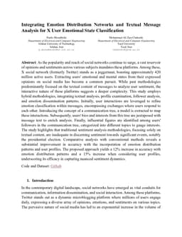 Integrating Emotion Distribution Networks and Textual Message Analysis for X User Emotional State Classification