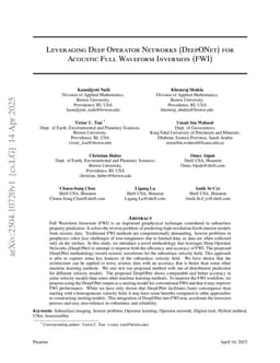 Leveraging Deep Operator Networks (DeepONet) for Acoustic Full Waveform Inversion (FWI)