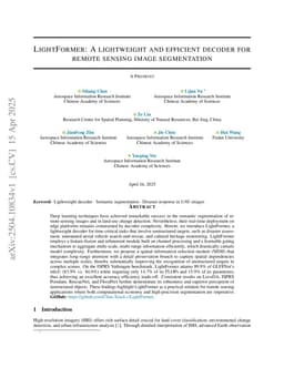 LightFormer: A lightweight and efficient decoder for remote sensing image segmentation