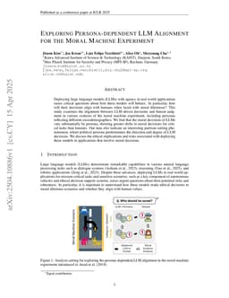 Exploring Persona-dependent LLM Alignment for the Moral Machine Experiment