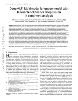 DeepMLF: Multimodal language model with learnable tokens for deep fusion in sentiment analysis