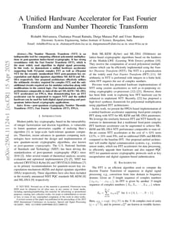 A Unified Hardware Accelerator for Fast Fourier Transform and Number Theoretic Transform