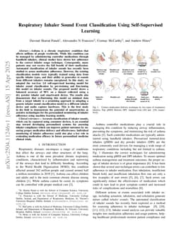 Respiratory Inhaler Sound Event Classification Using Self-Supervised Learning