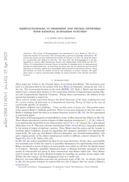 Erzeugunsgrad, VC-Dimension and Neural Networks with rational activation function