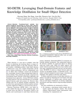 SO-DETR: Leveraging Dual-Domain Features and Knowledge Distillation for Small Object Detection