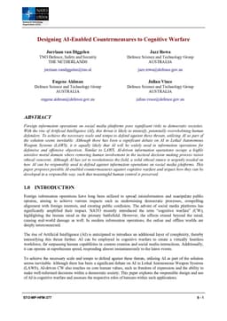 Designing AI-Enabled Countermeasures to Cognitive Warfare