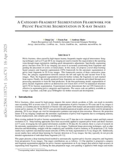 A Category-Fragment Segmentation Framework for Pelvic Fracture Segmentation in X-ray Images
