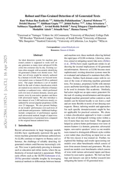 Robust and Fine-Grained Detection of AI Generated Texts