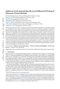 OpDiffer: LLM-Assisted Opcode-Level Differential Testing of Ethereum Virtual Machine