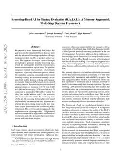 Reasoning-Based AI for Startup Evaluation (R.A.I.S.E.): A Memory-Augmented, Multi-Step Decision Framework