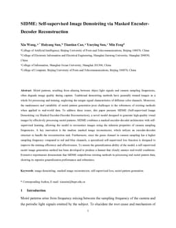 SIDME: Self-supervised Image Demoiréing via Masked Encoder-Decoder Reconstruction