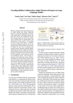 Unveiling Hidden Collaboration within Mixture-of-Experts in Large Language Models