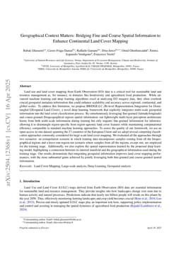 Geographical Context Matters: Bridging Fine and Coarse Spatial Information to Enhance Continental Land Cover Mapping