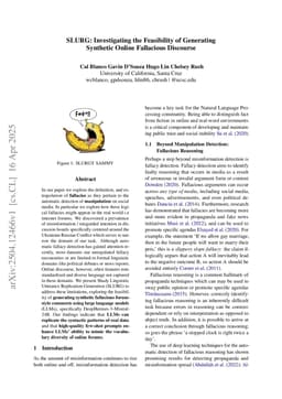SLURG: Investigating the Feasibility of Generating Synthetic Online Fallacious Discourse