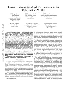 Towards Conversational AI for Human-Machine Collaborative MLOps
