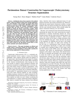 Parsimonious Dataset Construction for Laparoscopic Cholecystectomy Structure Segmentation