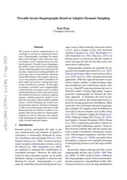 Provable Secure Steganography Based on Adaptive Dynamic Sampling