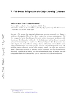 A Two-Phase Perspective on Deep Learning Dynamics