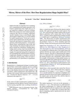 Mirror, Mirror of the Flow: How Does Regularization Shape Implicit Bias?